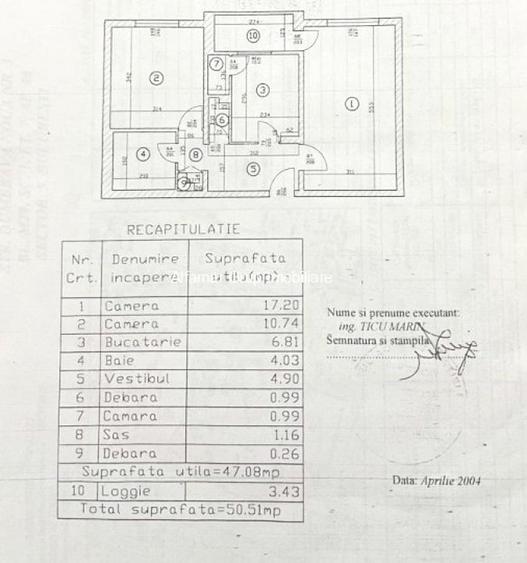 Apartament cu 2 camere în 13 Septembrie