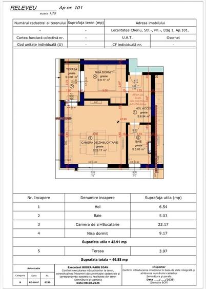 Apartament cu 2 camere decomandat în Central