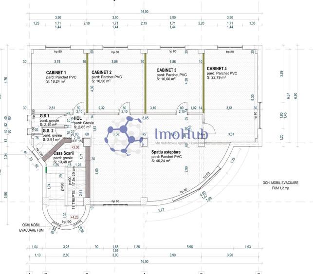 Birou, de 281.10000610352 mp, în Tudor Vladimirescu