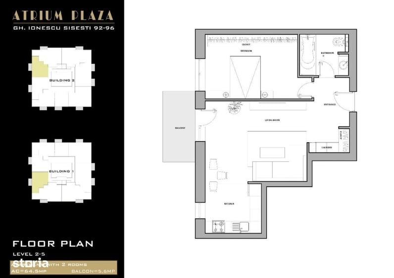 Apartament 2 camere,59 mp.,bloc nou,finisaje premium,zona Bd. Sisesti - 5