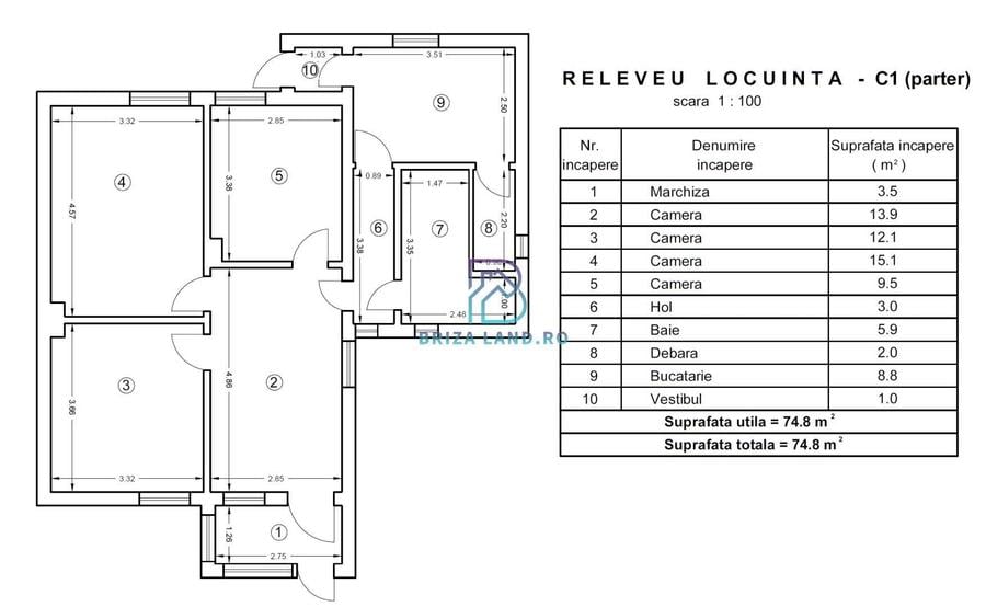 Bucurestii Noi, Biserica Basilescu, casa 93mp, 4 camere, teren 400mp - 3