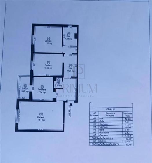Apartament cu 3 camere decomandat în Girocului