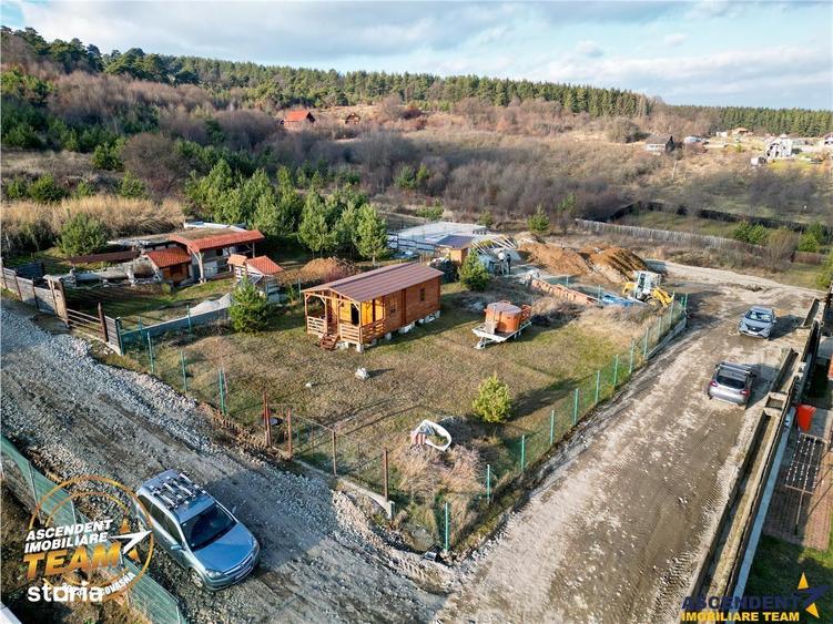 Teren intravilan 520 mp cu casuta din lemn,zona linistita,aproape de o - 9