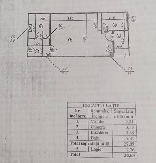 Garsonieră semidecomandată în Baba Novac