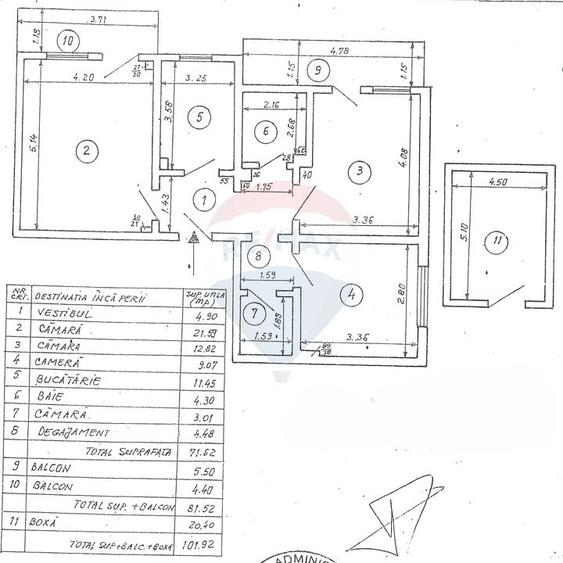 Apartament cu 4 camere decomandat în Ghermănești