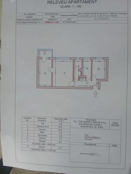 Apartament cu 3 camere semidecomandat în Malu Roșu