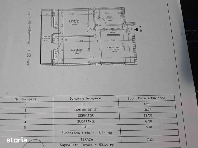 Apartament cu 2 camere semidecomandat în Florești