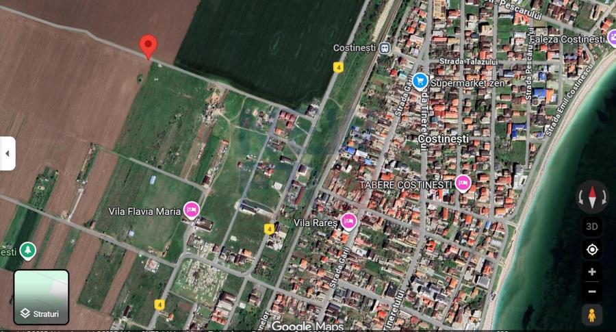 Teren Construcții intravilan de 5000 mp, în Costinești