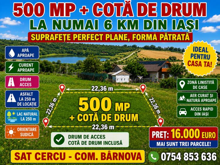 Teren intravilan de 632 mp, în Bucium