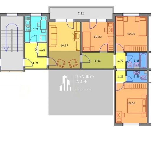 Apartament 4 camere Sos Berceni 5 min Metrou Aparatorii Patriei - 1