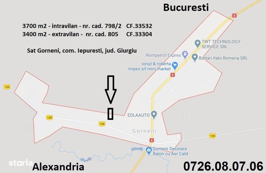 Spațiu comercial, în Gorneni