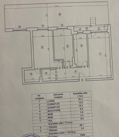 Apartament cu 3 camere în Băneasa