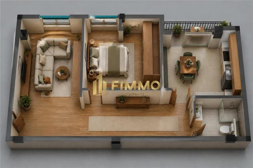 Apartament cu 2 camere decomandat în Burdujeni