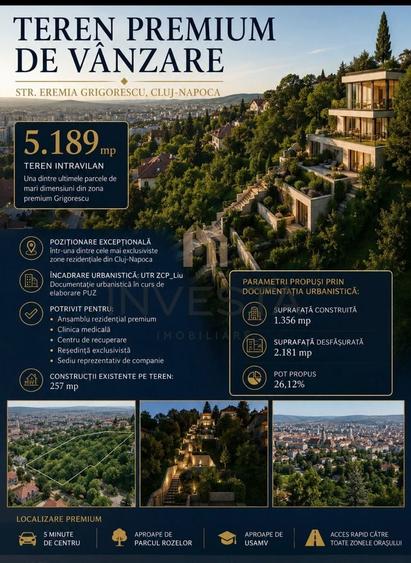 Teren Construcții intravilan de 5189 mp, în Grigorescu