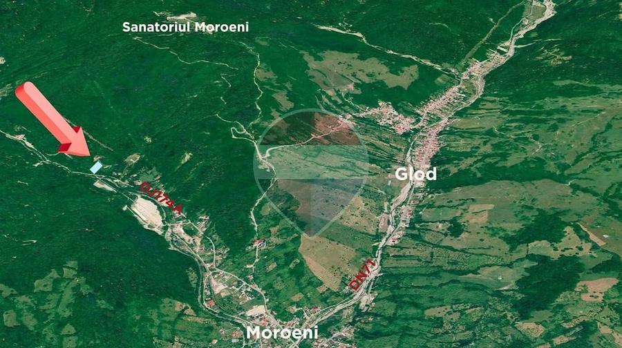 Teren de 1794 mp, în Lunca (Moroeni)