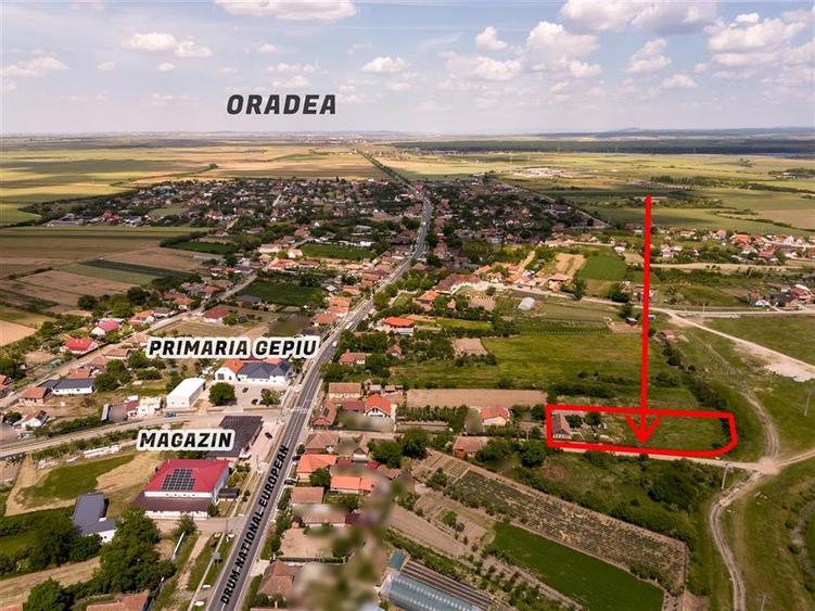 RECO Casa de vanzare cu 3014 mp teren si dublu front stradal ,Gepiu - 3