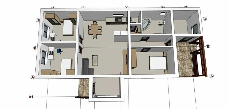 Casă cu 4 camere decomandat cu Teren 1513 Mp în Acățari