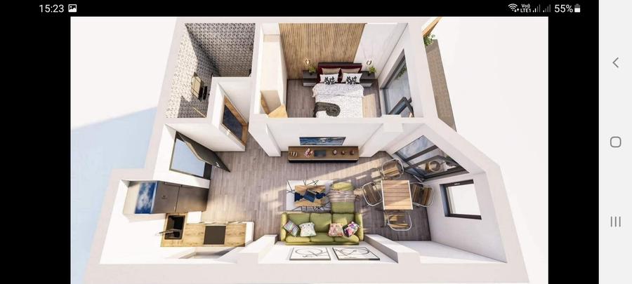 Apartament cu 2 camere semidecomandat în Est