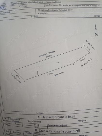 Teren de 8113 mp, în Ciorogârla