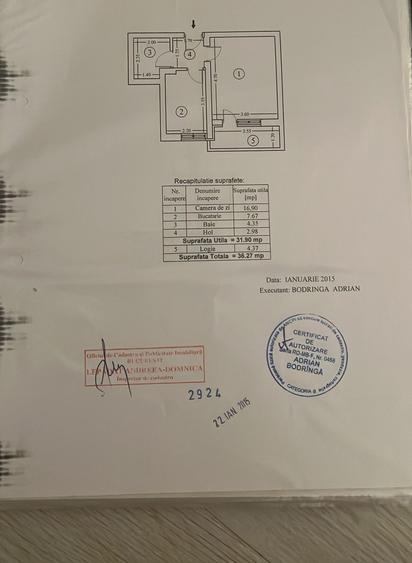Garsonieră decomandată, mobilată în Lujerului