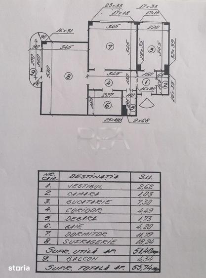 Apartament cu 2 camere decomandat în Rahova