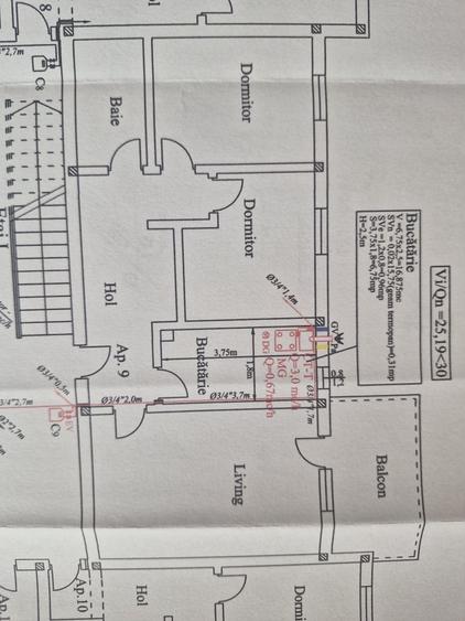 Apartament cu 3 camere decomandat în Sânpetru