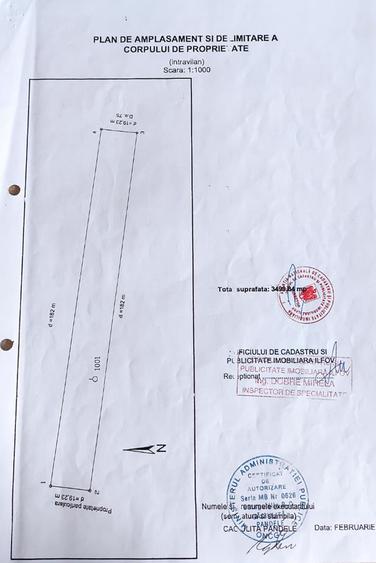 Teren Construcții intravilan de 3491 mp, în Glina