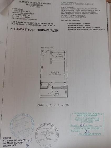 Garsonieră decomandată, mobilată în Central