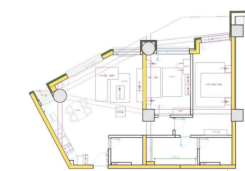 Apartament cu 3 camere decomandat în Liteni