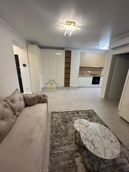 Apartament cu 2 camere semidecomandat, mobilat în Exterior Vest