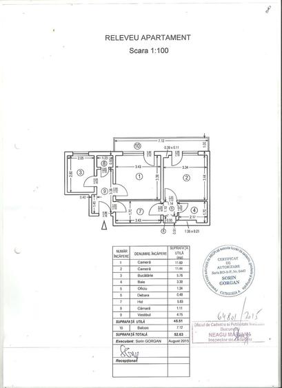 Apartament cu 2 camere decomandat în Grivița