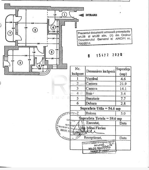 Apartament cu 2 camere decomandat, mobilat în Tineretului