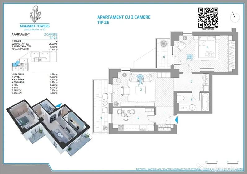 Apartament cu 7 camere decomandat în Nicolina