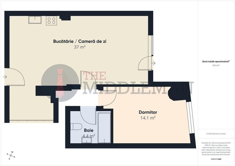 Apartament cu 2 camere în Grivița