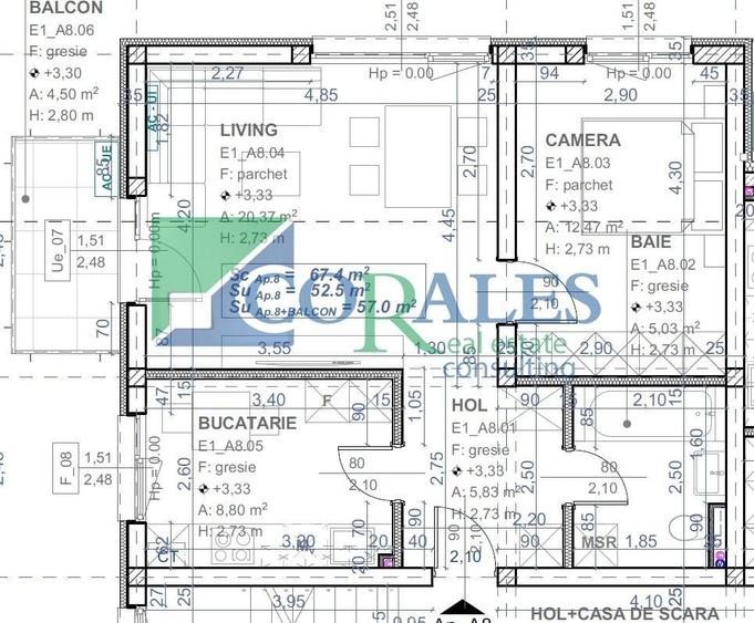 Apartament cu 2 camere decomandat în Șagului