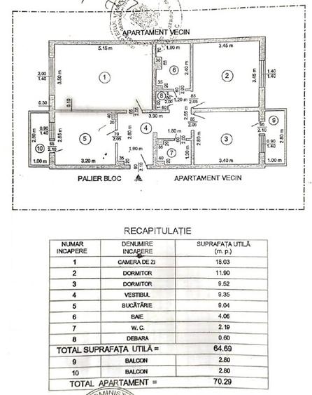 Apartament cu 3 camere decomandat, mobilat în Dristor