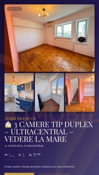 Apartament cu 3 camere decomandat în Ultracentral