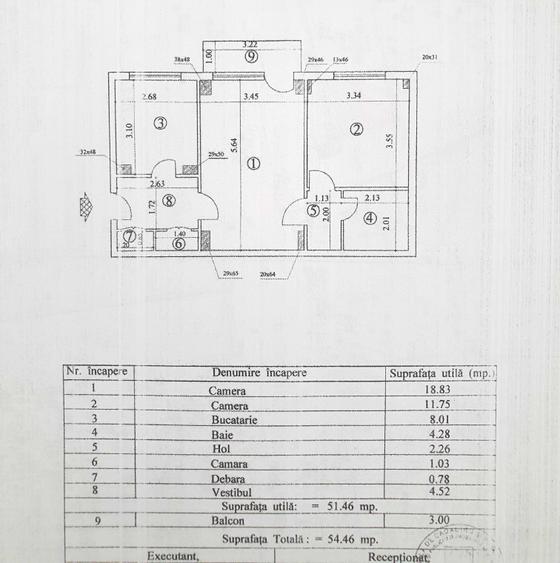 Apartament cu 2 camere semidecomandat, mobilat în Tineretului