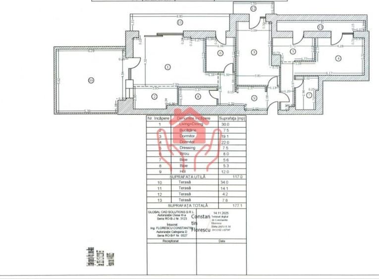 Apartament cu 4 camere decomandat, mobilat în Băneasa