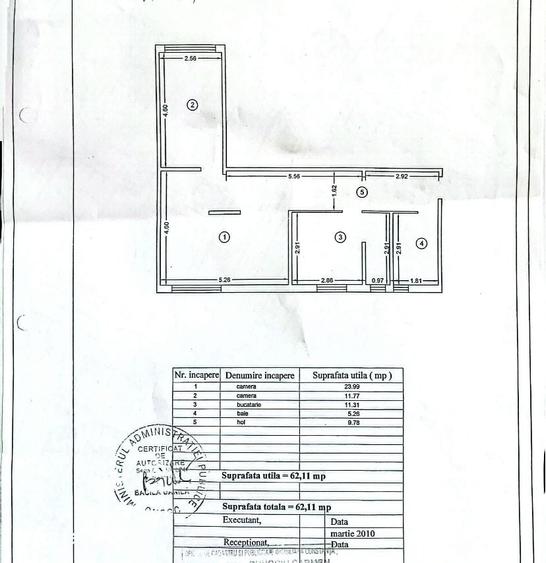 Apartament cu 2 camere în Km 4