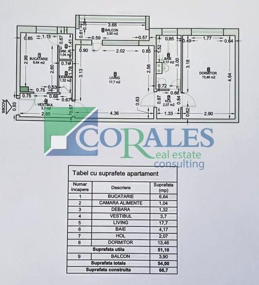 Apartament cu 2 camere semidecomandat, mobilat în Girocului