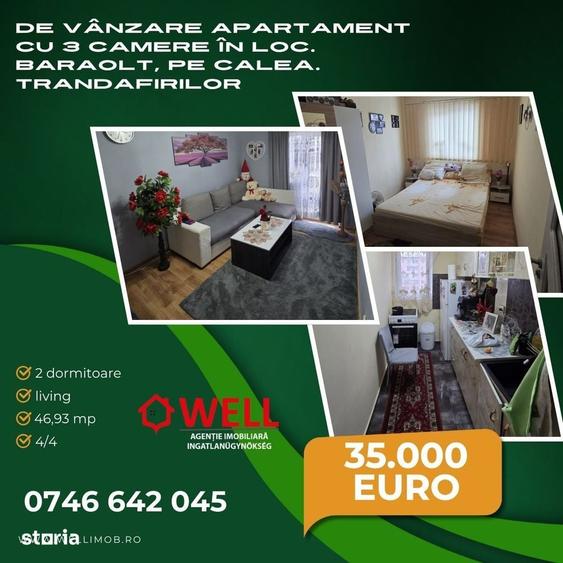 De vanzare apartament cu 3 camere in loc. Baraolt, Cal. Trandafirilor - 1