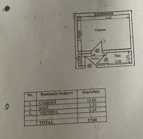 Garsonieră decomandată în Magheru