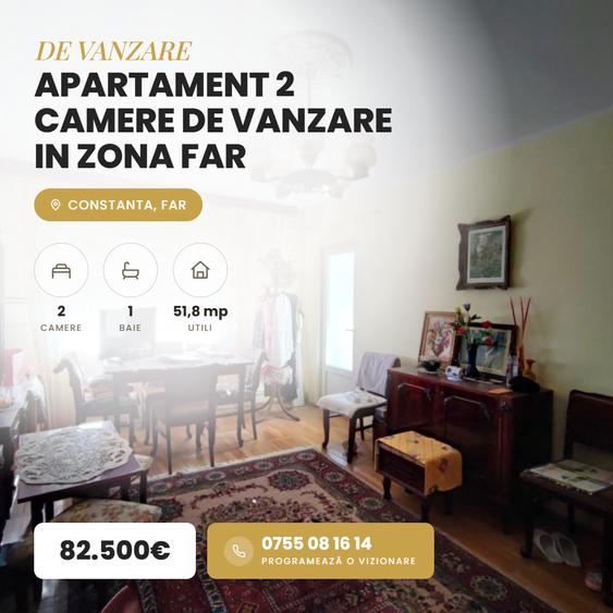 Apartament cu 2 camere decomandat în Far