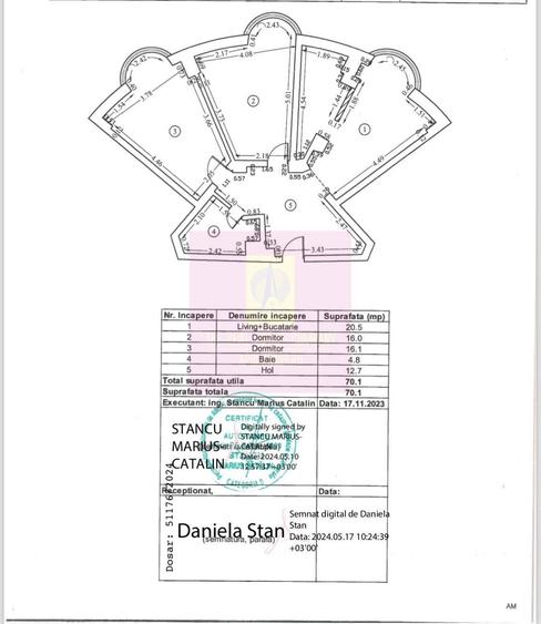 Apartament cu 3 camere în Cișmigiu