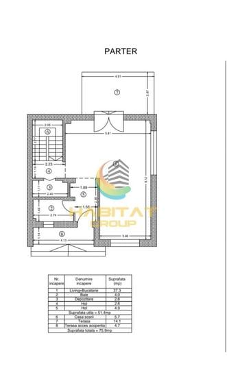 Duplex cu 3 camere cu Canalizare în Central