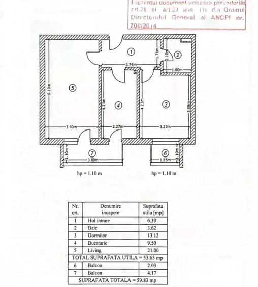 Apartament cu 2 camere decomandat în Metalurgiei