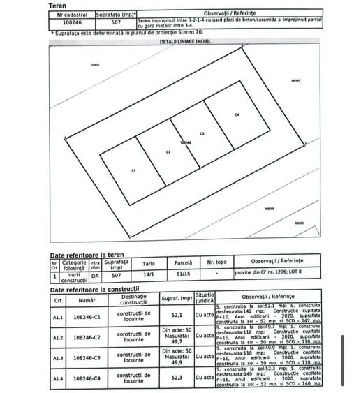Duplex cu 4 camere cu Canalizare în Central