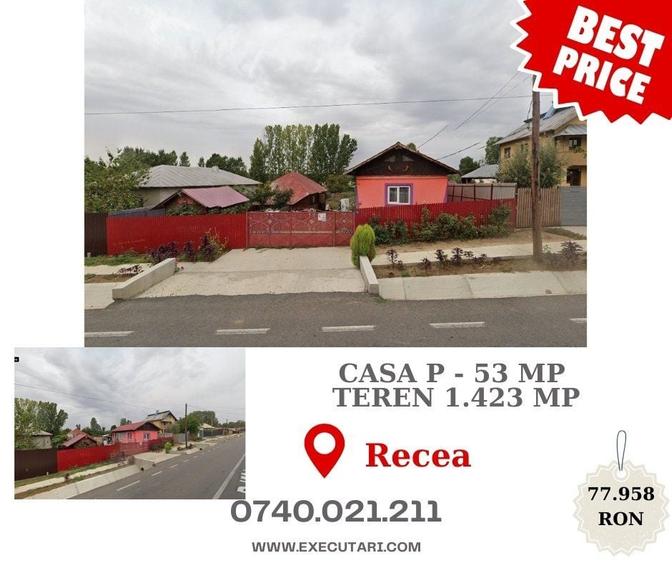 Casă cu 2 camere cu Teren 1423 Mp în Recea
