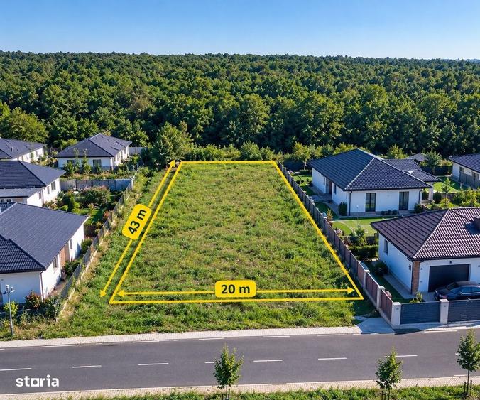 Teren de vanzare, 860 mp, acces asfaltat - 1